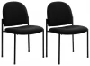 Comfort Black Fabric Stackable Steel Side Reception Chair