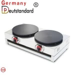 Commercial gas crepe pancake maker with double sided