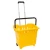 Import Competitive price best selling rolling cheap plastic shopping basket with two wheels from Vietnam
