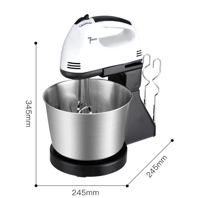 Cookware Desktop Whip Cream Flour Dough Hook &amp; Eggs Beater Stand Mixer Tilt-Head Kitchen Electric Food Mixer