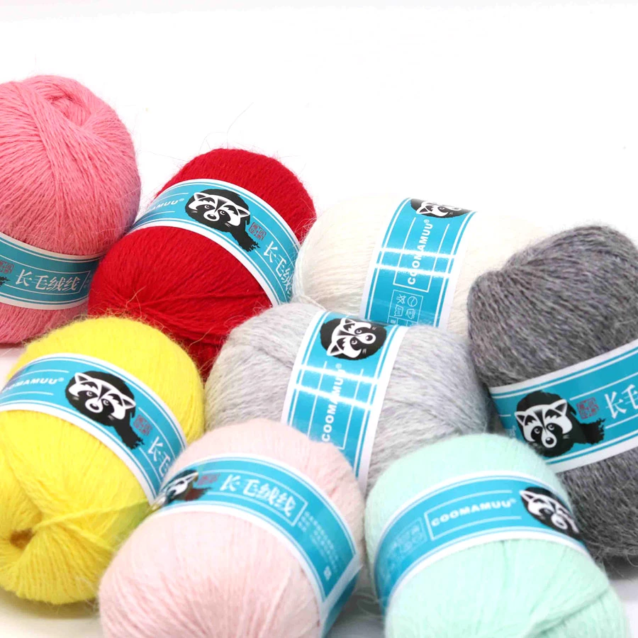COOMAMUU Wholesale Hand Knitting Soft Mink Cashmere Yarn soft  Thread For Crochet Sweater Scarf Warm Home Sewing Supply Yarn