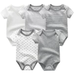 100% Cotton 5-Pack Infantil Jumpsuit Newborn Boy&Girls Clothes Short Girls Baby Boys Rompers