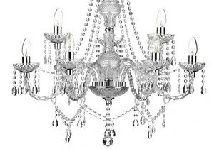 crystal glass chandelier pendant light 6+3 lights
