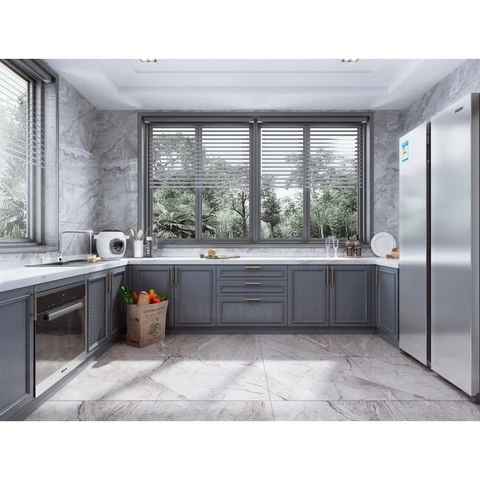 Buy Custom American Style Kitchen Cabinet Walnut Wood Set Shaker Door ...