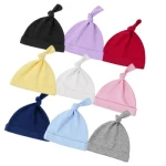Custom Baby Products Accessories 0-6 Months Infant Baby Knot Beanie Multicolor Cotton Newborn Baby Hats