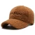 Import Custom Baseball Hat Embroidery Autumn And Winter Teddy Velvet Elastic Baseball Cap With A Thick Warm Lamb Wool Baseball Caps from China