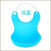 Custom BPA Free Soft Waterproof Silicone Baby Bib with Food Catcher, Baby Silicone Bib