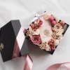 Custom design cardboard paper bag and gift box portable rectangle flower gift box flower rose soap flower gift box