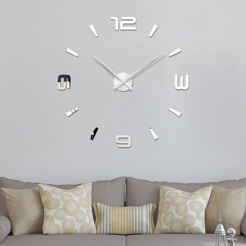 Custom DIY Home Decor Rustic Simple Design Big Wall Clock 3D Digital Modern Laser Cut Large Fancy Acrylic Decorate Wall Clocks