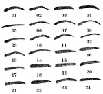 custom eco-friendly laser cutting stencils make up tools  eyebrow template stencil