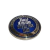 Custom High Quality Silver Plated Challenge Coins Transparent Enamel Coins