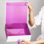 custom logo paper cardboard packaging box Luxury Folding Cardboard Gift Ribbon magnet Clamshell boxes Package paper Box