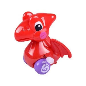 Custom Made Wind-up Dinosaur Plastic Cute Funny Clockwork Dinosaur Toy for Toddler Kids