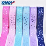 Custom printed heart-shaped pattern 100% polyester gift packaging grosgrain ribbon