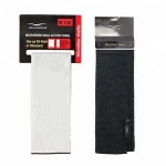Custom Printed Logo Dual Action Black White Tri Fold Micro Fiber Waffle Weave Style Microfiber Golf Towel with Grommet and Carab