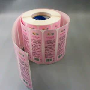 Custom printed waterproof label sticker roll