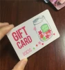 custom printing embossed number pvc card /custom shape plastic gift cards