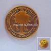custom printing metal made round brass token pin badge