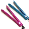 Custom Private Label Glitter Titanium  Mch Wholesale Rhinestone Flat Iron Bling Bling Hair Straightener With 7 Colors