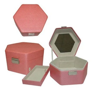 Custom PU leather Jewelry box Bling bling Jewelry case Home storage Cosmetic box FN2239