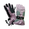 Custom waterproof PU leather palm male ski sports gloves winter ski gloves