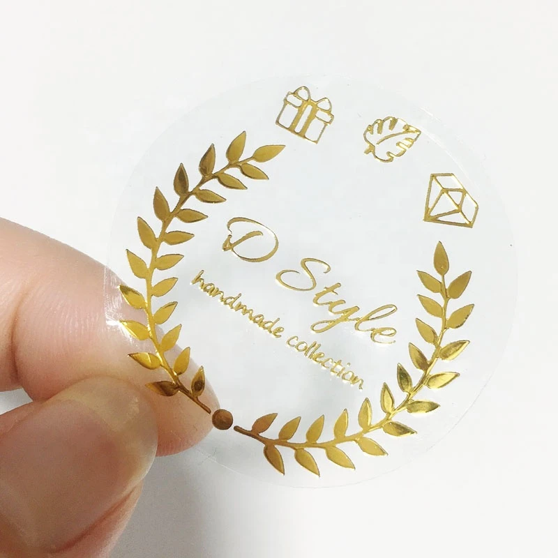 Custom Waterproof Transparent Seal Sticker Wedding Stickers Gold Labels Stickers