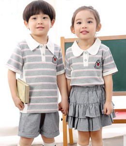 Customised 100%cotton high quality kids kindergarten uniform