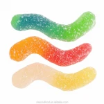 customize factory halal gummy worms and snake candy with sugar coated