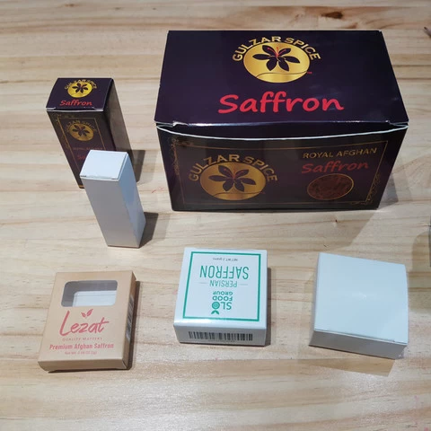 Customize saffron paper cover food plain cardboard gift boxes