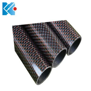 Customized 0.5mm 0.75mm 1mm 2mm wall thickness CFRP tube 3K real carbon fiber tubing