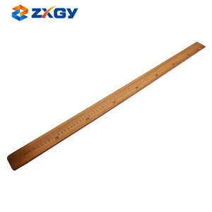 Customized Brown Color Rubber Wooden Teaching Ruler For School