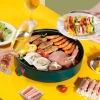 Customized Non-stick BBQ Grill  Hot Pot Frying  Cooking Pot Portable Electric Grill Pan