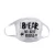 Import Customized print fashion logo photo blank white cotton sublimation party masks from China