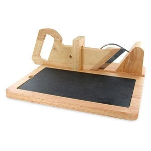 customizzed italian blade meat slicer wooden guillotine slicer for hot selling