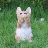 Cute custom polyresin animal figurine cat resin statu, wholesale resin garden decor cat statue lifesize&amp;