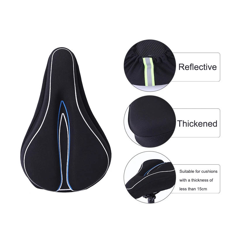Cycling Equipment Ultra Soft Silicone Gel Pad Cushion Cover Thickened Extra Comfort MTB Mountain Bike Saddle Cover