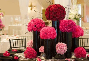 Cylinder flower vase for wedding table decor