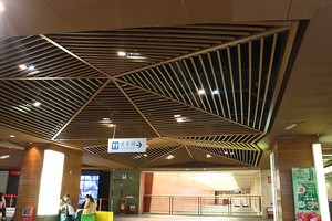 Decorative construction outdoor WPC plastic composite hollow wood ceiling log timbers tube material