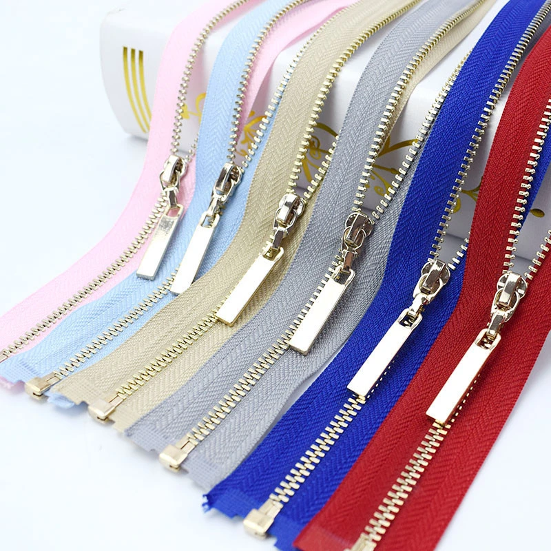 Deepeel AP391 3# 40/50/60/70cm Garment Accessories Metal Zip For Clothing Coat Bag Sewing Multi-color Open-End Metal Zipper