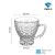 Import DELI 210ml 7.1oz Fish Scale Design Glass Coffee And Tea Cup Saucer Set for Milk Tea from China