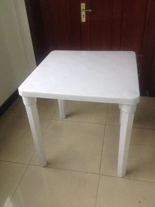 delicate PP plastic square outdoor table especially for dining