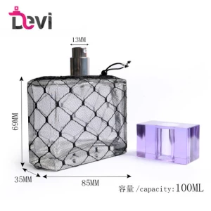 Devi New Design 100ML Glass Perfume Bottles Luxury Lace Lady Parfum Bottle Refillable Fragrance Sprayer Atomizer Empty Container
