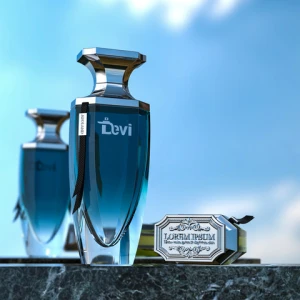 Devi Wholesale 100ml luxury class cap empty  round fancy perfume glass bottle for sale elegant perfume bottles