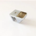 Diamond-shaped glass clip used in glass shelf and wooden plywood