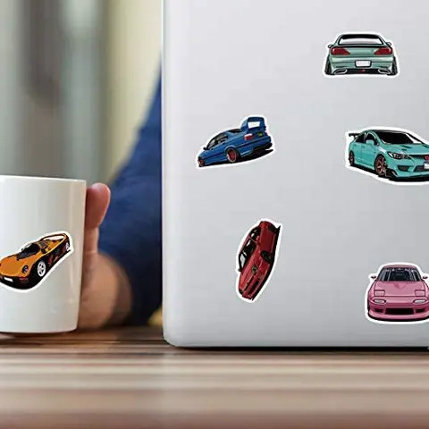 Buy Die Cut Vinyl Stickers Sports Car Racing Sticker Personalized Kids ...