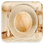 DISPOSABLE ARECA LEAF PLATES ECO DINNERWARE