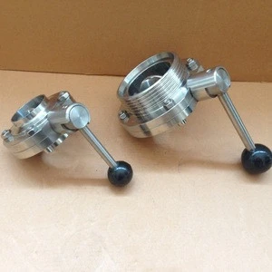 DN150 SUS304 SUS316L Stainless Steel Hygienic Sanitary Butterfly Valves