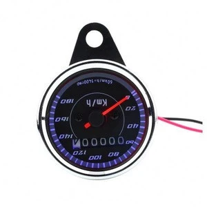 Double Color LED Light Universal Motorcycle Odometer Speedometer meter For Motorcycle