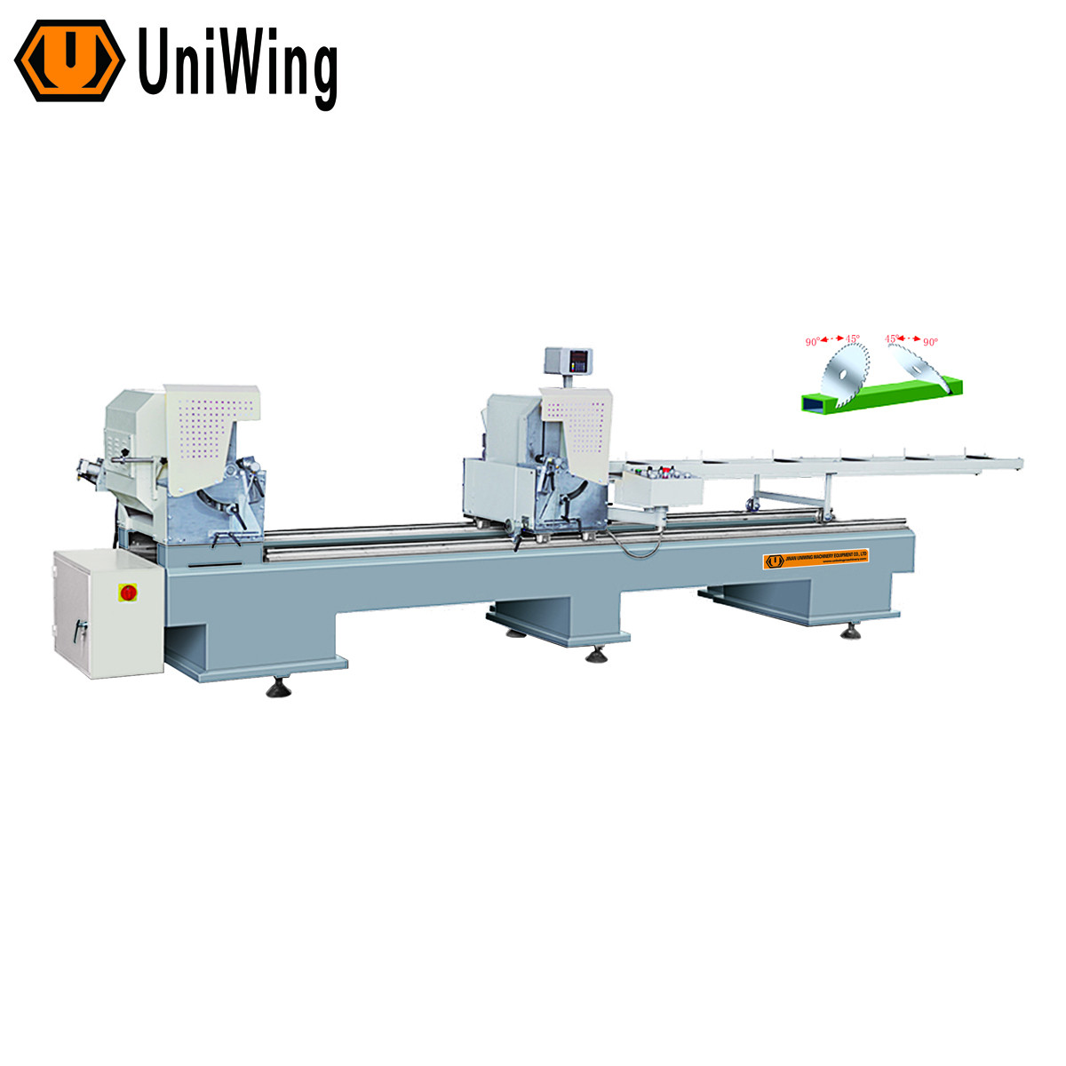 Double Head Cutting Machine for uPVC window and door profile cutting