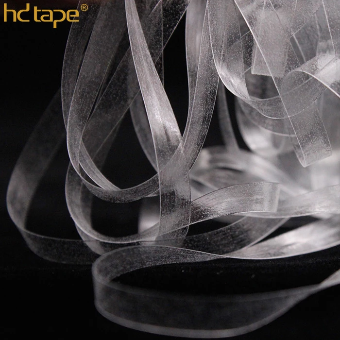 Durable elastic clear tpu tape for garment accessory